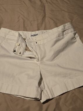 Express Women's White Stretch Shorts
